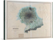  This captivating print is a reproduction of a historic topographical map of Janjira. Every line, contour, and color is meticulously captured, offering not just a glimpse into the geographical layout but also an artistic journey through time. 