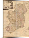 Journey back in time with the vintage allure of "A New Map of Ireland: Civil and Ecclesiastical," now available as a captivating print. This meticulously crafted map is not just a geographical representation; it's a historical treasure that unveils the cultural and ecclesiastical landscape of Ireland from a bygone era. The warm sepia tones and intricate detailing transport you to a time when maps were not just navigational aids but windows into the intricate tapestry of a nation.