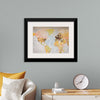 "Pinned world map"