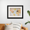 "Pinned world map"