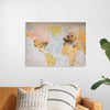 "Pinned world map"