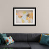 "Pinned world map"