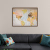 "Pinned world map"