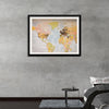 "Pinned world map"