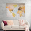 "Pinned world map"