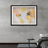 "Pinned world map"