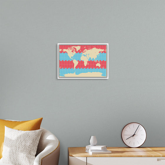 "Blue and Pink World Map"