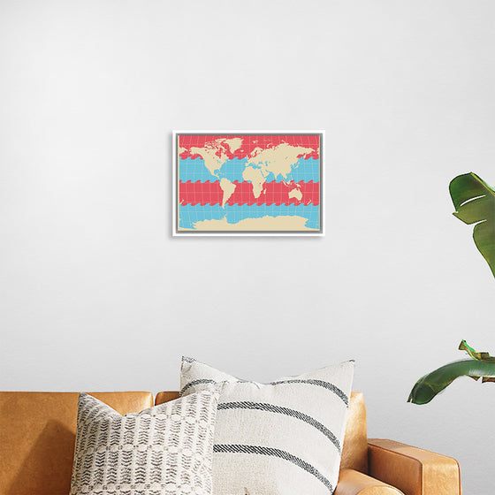 "Blue and Pink World Map"