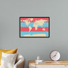 "Blue and Pink World Map"