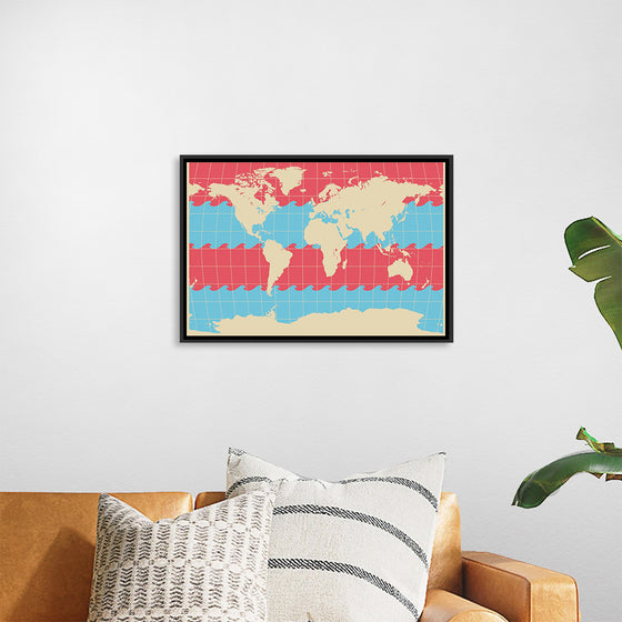 "Blue and Pink World Map"