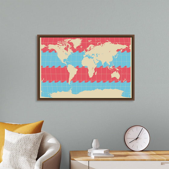 "Blue and Pink World Map"