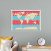 "Blue and Pink World Map"