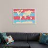 "Blue and Pink World Map"