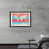 "Blue and Pink World Map"