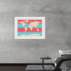 "Blue and Pink World Map"