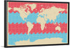 "Blue and Pink World Map"