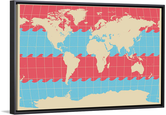 "Blue and Pink World Map"