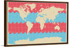 "Blue and Pink World Map"