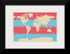 "Blue and Pink World Map"