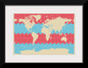 "Blue and Pink World Map"