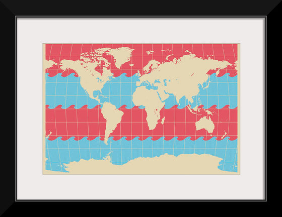 "Blue and Pink World Map"