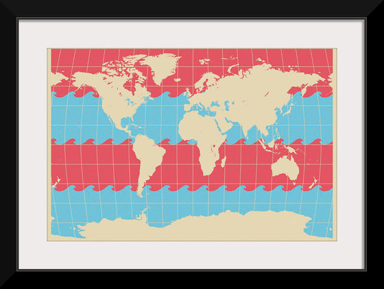 "Blue and Pink World Map"