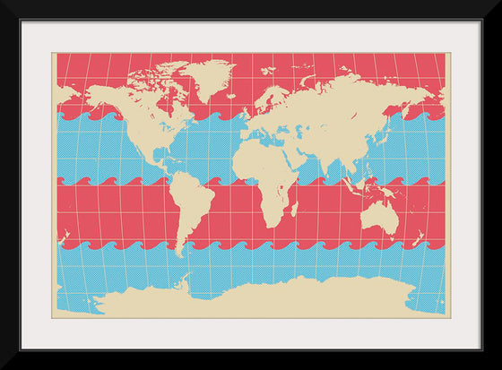 "Blue and Pink World Map"