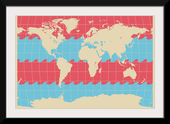 "Blue and Pink World Map"