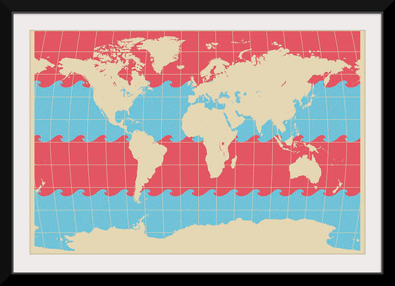 "Blue and Pink World Map"