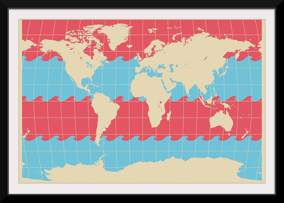 "Blue and Pink World Map"