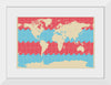 "Blue and Pink World Map"