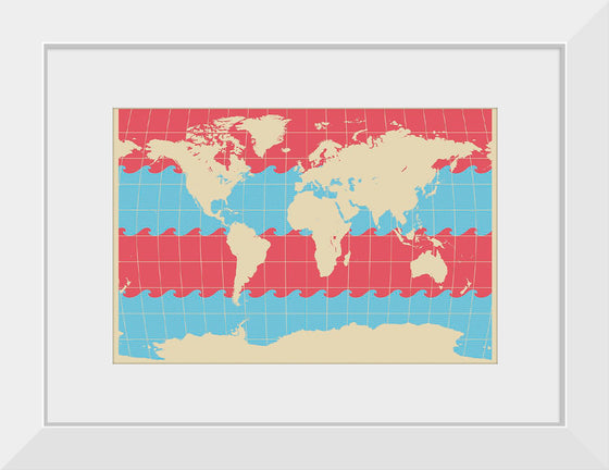 "Blue and Pink World Map"