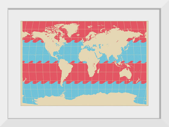 "Blue and Pink World Map"