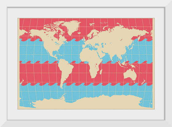 "Blue and Pink World Map"