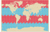 "Blue and Pink World Map"