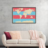 "Blue and Pink World Map"