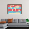 "Blue and Pink World Map"