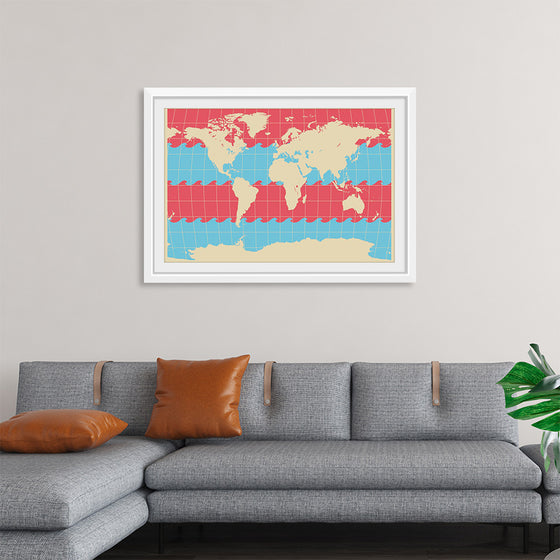 "Blue and Pink World Map"