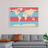 "Blue and Pink World Map"