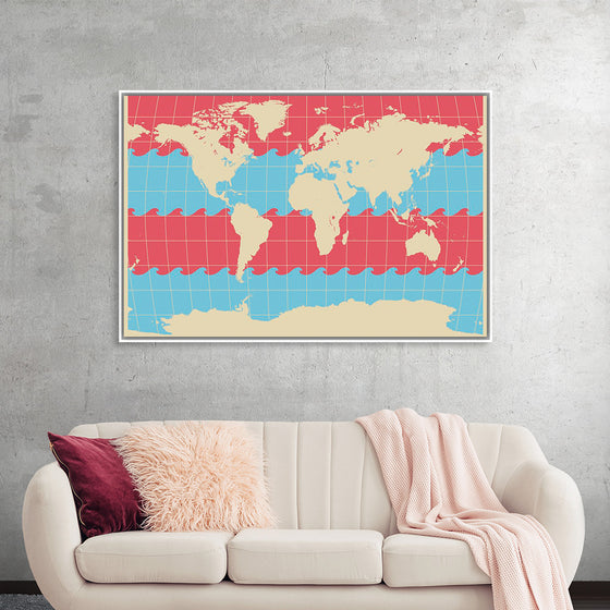 "Blue and Pink World Map"