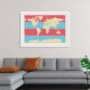 "Blue and Pink World Map"