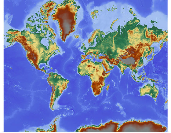 "Relief World Map"