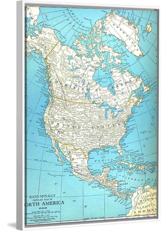 "Popular Map of North America", Rand McNally