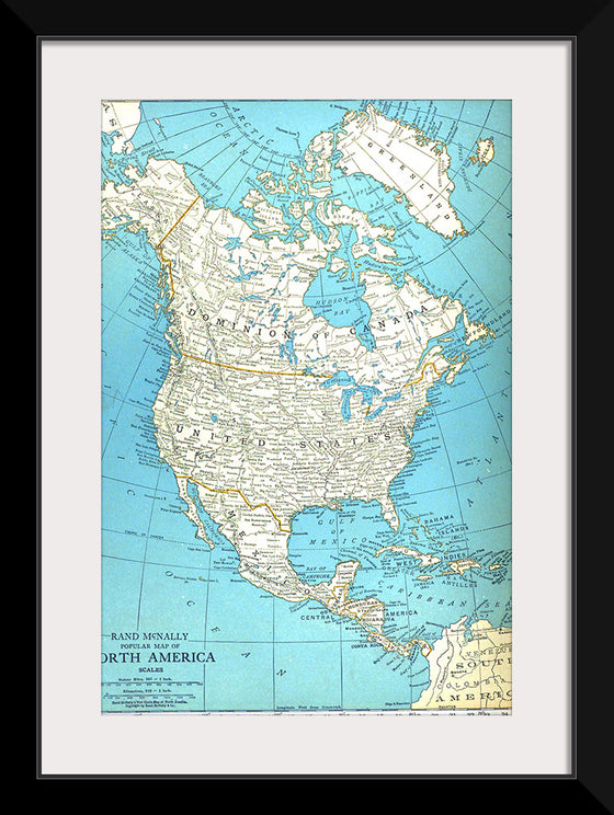 "Popular Map of North America", Rand McNally