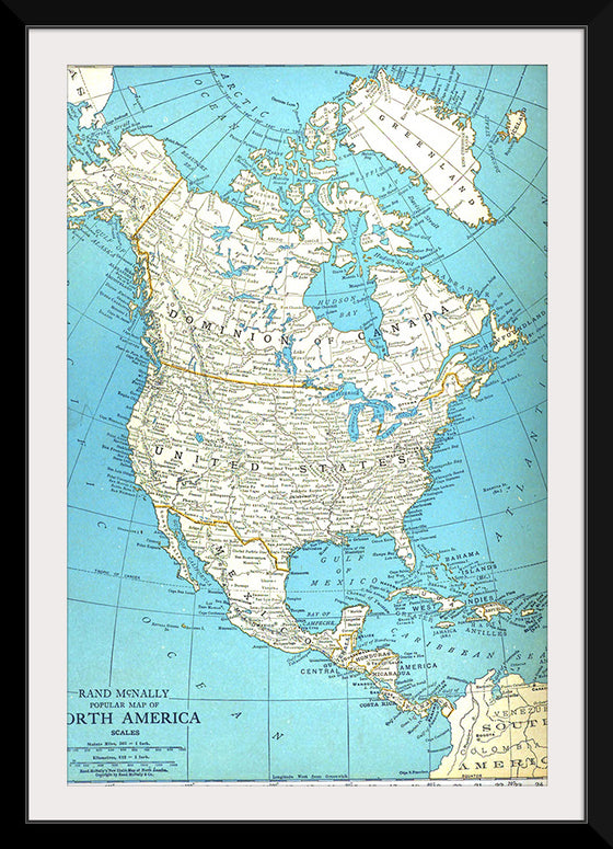 "Popular Map of North America", Rand McNally