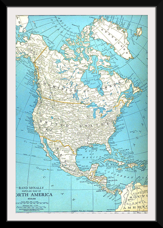 "Popular Map of North America", Rand McNally