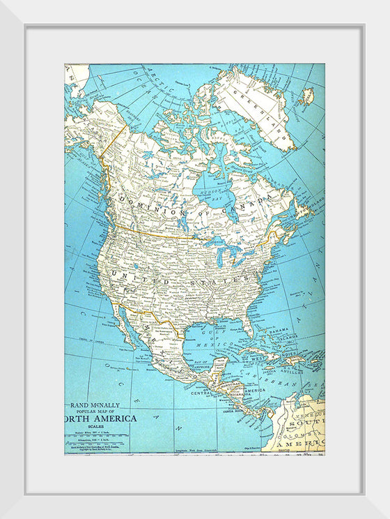 "Popular Map of North America", Rand McNally