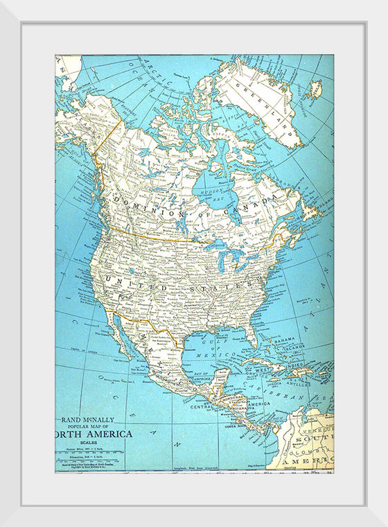 "Popular Map of North America", Rand McNally