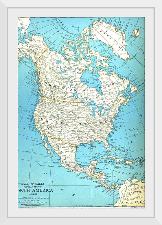 "Popular Map of North America", Rand McNally