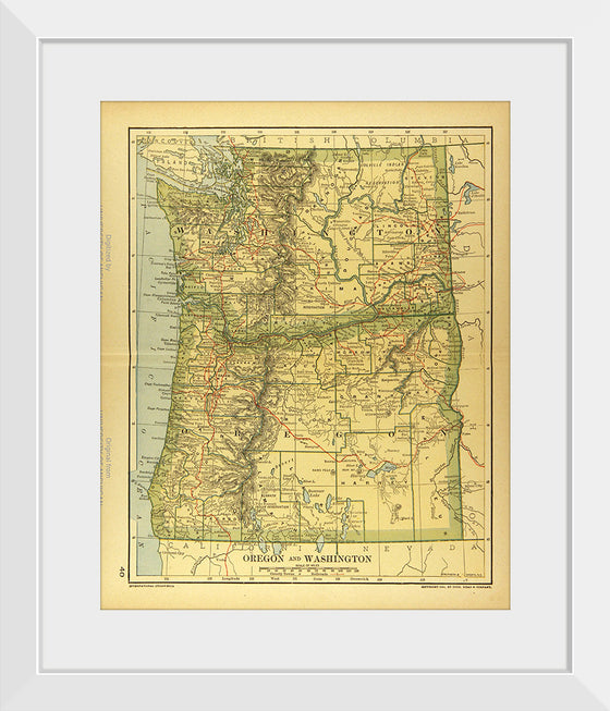 "Map of Oregon and Washington", Dodd, Mead and Company